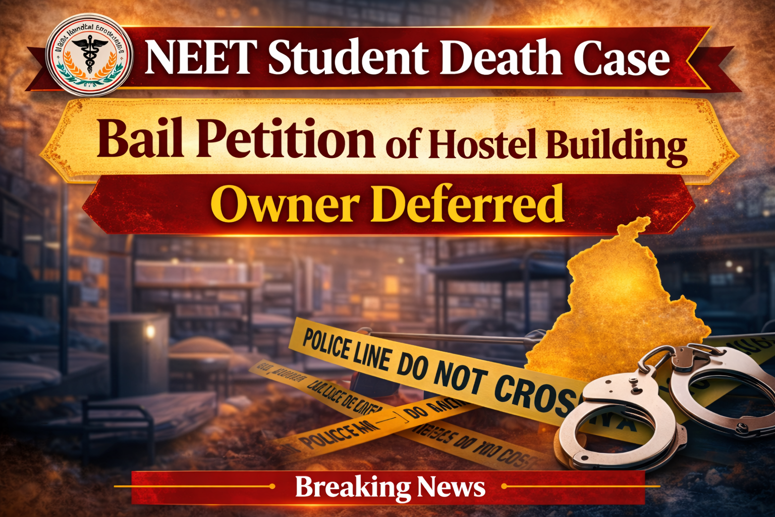 NEET STUDENT’S DEATH CASE: PLEA OF HOSTEL BUILDING OWNER ON BAIL IN CUSTODY DEFERRED